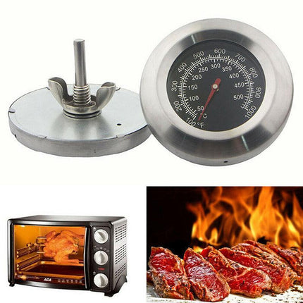 Latest Stainless Steel BBQ Smoker Grill Thermometer Temperature Gauge 50-500℃ AU - Aimall