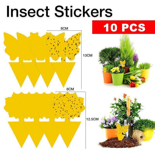 10/20/30/50X Dual Sided Sticky Trap Insect Killer Whitefly Thrip Fruit Fly Gnat - Aimall
