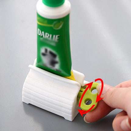3x Toothpaste Squeezer Bathroom Tube Easy Stand Dispenser Rolling Holder Seat AU - Aimall