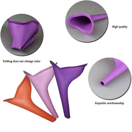 3X Portable Female Woman Ladies She Urinal Urine Wee Funnel Camping Travel Loo - Aimall