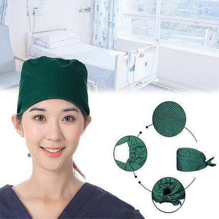 100% Cotton Surgical Scrub Cap Hat Unisex SurgeryTheatre Doctor Nurses Solid AU - Aimall