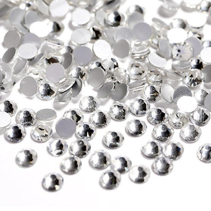 1440PCS Glitter Rhinestones Crystal Flat Clear Bottom Glass Nail Art Nail Drill - Aimall