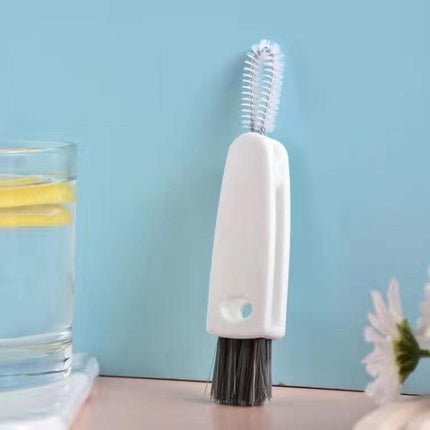 3 In 1 Bottle Cap Detail Brush Cleaner Cup Cover Lid Slit Cleaning Tool Supplies - Aimall