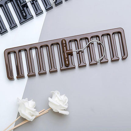 10 Holes Men Rack Organizer Belt Scarf Tie Holder Plastic Necktie Hanger AU - Aimall