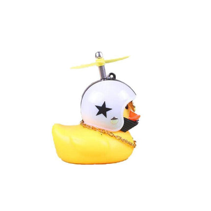 Rubber Duck Toy Car Ornaments Yellow Duck Dashboard Decorations With Helmet Jl Aimall
