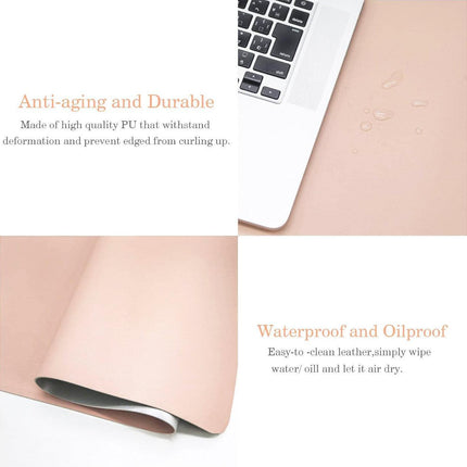 120*60CM Leather Gaming Keyboard Mouse Pad Waterproof Office Desk Mat computer - Aimall