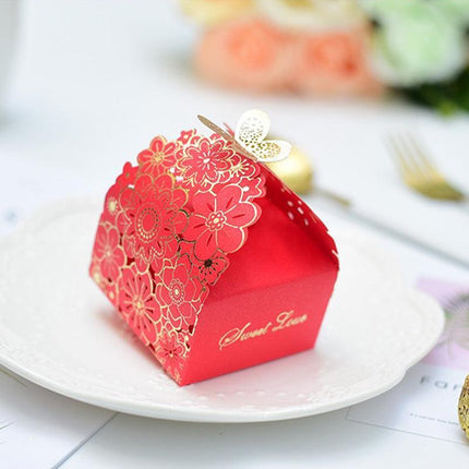 12x Laser Cut Favor Boxes Bigger 6cm Base Wedding Favour Gift Box Party AU STOCK - Aimall