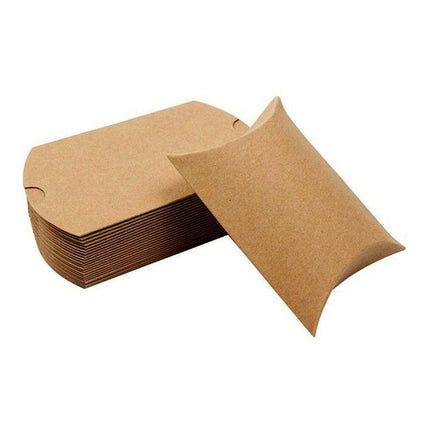 50pcs Xmas Candy Gift Box Bag Pillow Favor Kraft Paper Favour Gift Wedding Party - Aimall
