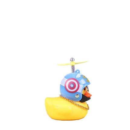 Rubber Duck Toy Car Ornaments Yellow Duck Dashboard Decorations With Helmet Jl Aimall