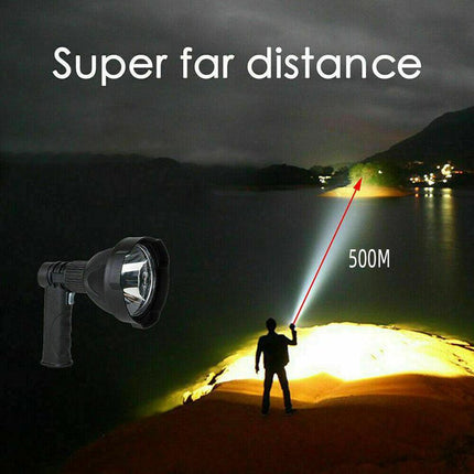LED Handheld Spotlight Rechargeable Hunting Camping Flashlight Spot Light Torch - Aimall