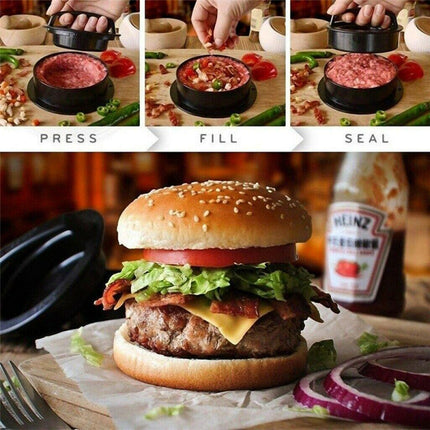 5in1 Hamburger Press Mould Stuffed Non-stick Burger Patty Maker Kitchen Tool AU - Aimall