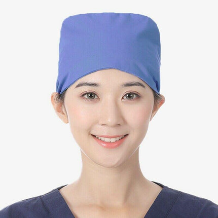 100% Cotton Surgical Scrub Cap Hat Unisex SurgeryTheatre Doctor Nurses Solid AU - Aimall