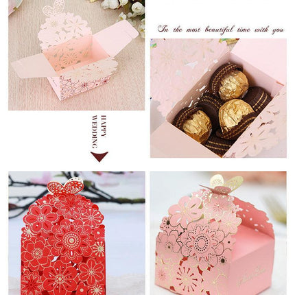 12x Laser Cut Favor Boxes Bigger 6cm Base Wedding Favour Gift Box Party AU STOCK - Aimall