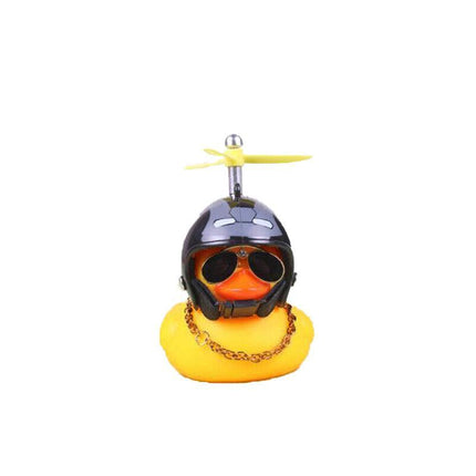 Rubber Duck Toy Car Ornaments Yellow Duck Dashboard Decorations With Helmet Jl Aimall