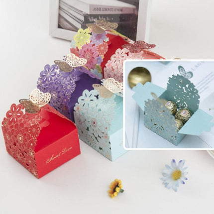 12x Laser Cut Favor Boxes Bigger 6cm Base Wedding Favour Gift Box Party AU STOCK - Aimall