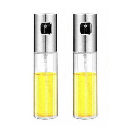 2x Oil Sprayer Olive Bottle for Cooking Dispenser Steam Food-Grade Glass Bottles - Aimall