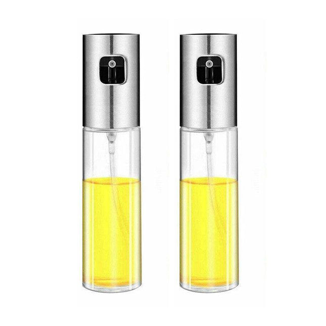 2x Oil Sprayer Olive Bottle for Cooking Dispenser Steam Food-Grade Glass Bottles - Aimall