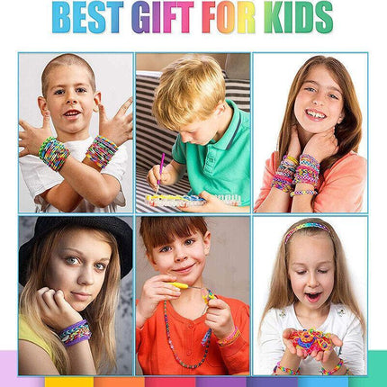 10000Pcs Large Rainbow Loom Band Case Kit Bands Board Hooks S Clips Beads Charms Aimall