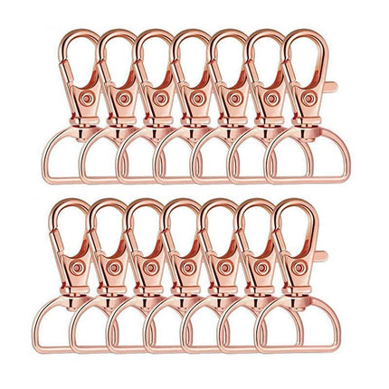 10x 20MM Lobster Clasp Swivel Trigger Clip Keychain Snap Hook Key Ring Rose Red - Aimall