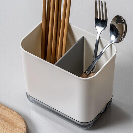 Cutlery Drainer Basket Multifunctional Storage Holder Box Spoon Drain Rack - Aimall