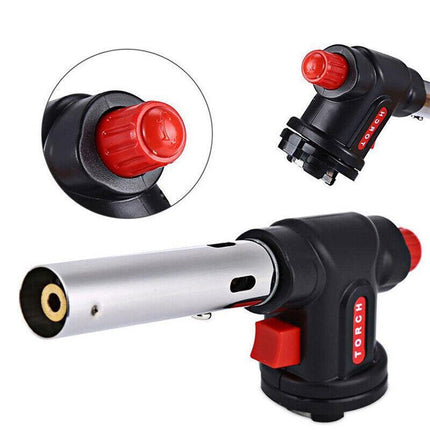 Butane Gas Torch Blow Lighter Flame Gun Burner Torch Welding BBQ Kitchen Baking - Aimall