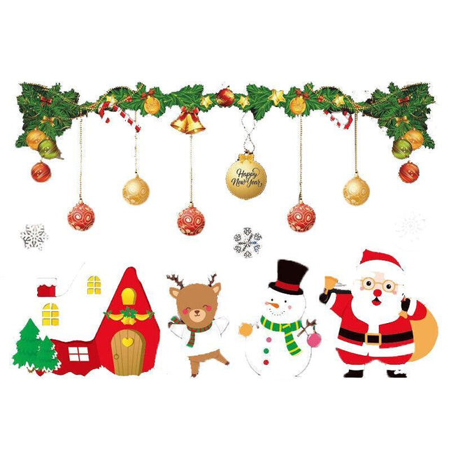 Christmas Window Glass Sticker Decal Mural Home Decoration Wall Stickers Wall AU - Aimall