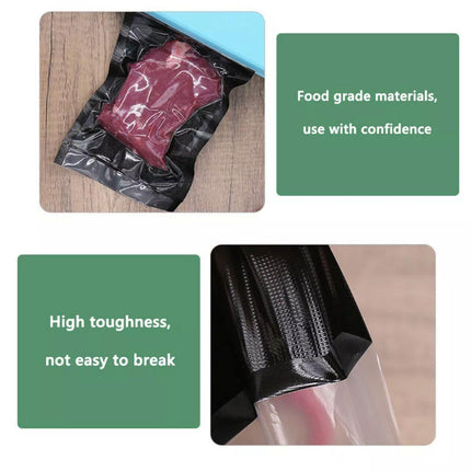 Black Vacuum Food Sealer Seal Bags Rolls Saver Storage Commercial 20/28cm*5m AU - Aimall