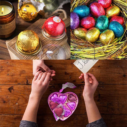 100PCS Tin Foil Aluminium Wrapping Square Chocolate Wrappers 10CM 15CM 20CM AU - Aimall