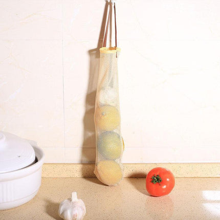 Vegetable Food Storage Bag Onion Garlic Hanging Bags Hollow Breathable Mesh Bag - Aimall
