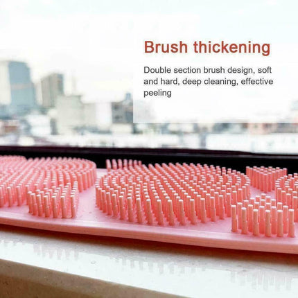 Silicone Back Scrubber Soft Loofa Bath Strap Scrub Belt Body Exfoliating Massage - Aimall