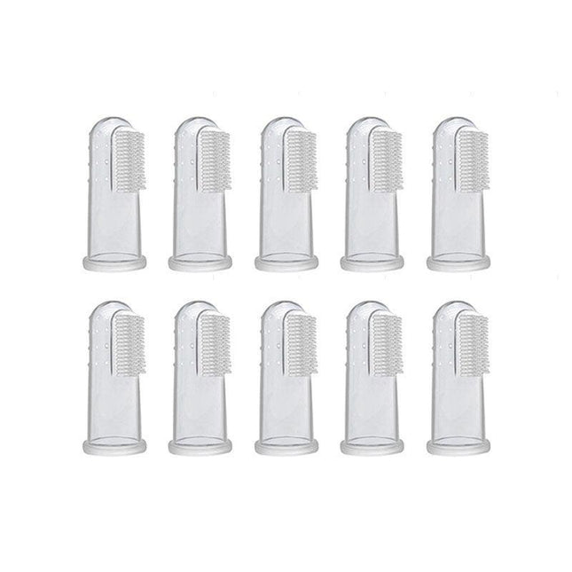10X Soft Finger Toothbrush Pet Dog Oral Dental Cleaning Teeth Care Hygiene Brush - Aimall