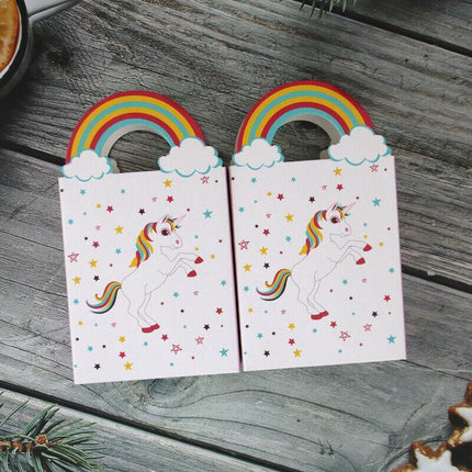 20PCS Paper Unicorn Bag Treat Gift Loot Bag Candy Box Kids Birthday Party Favour - Aimall