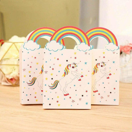 20PCS Paper Unicorn Bag Treat Gift Loot Bag Candy Box Kids Birthday Party Favour - Aimall
