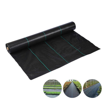 10/20/30/50/100M Weedmat Weed Control Mat Matting Woven Fabric Plant PE AU - Aimall