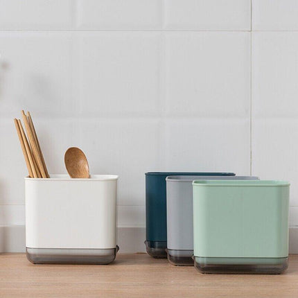 Cutlery Drainer Basket Multifunctional Storage Holder Box Spoon Drain Rack - Aimall