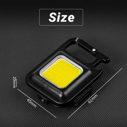 Mini Led Flashlight Portable Work Light Pocket USB Keychains Rechargeable Brigh - Aimall