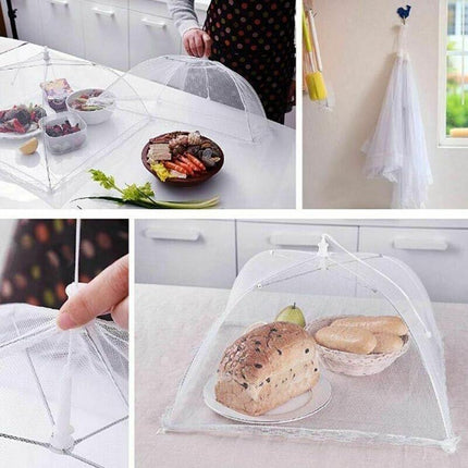 6x BBQ Collapsible Food Cover Pop Up Mesh Fly Wasp Net Party Kitchen Food Cover - Aimall