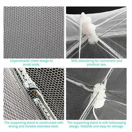 6x BBQ Collapsible Food Cover Pop Up Mesh Fly Wasp Net Party Kitchen Food Cover - Aimall