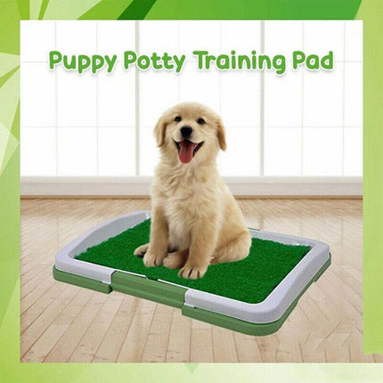 Indoor Dog Pet Potty Training Portable Toilet Loo Pad Tray Grass Mat AU Stock - Aimall