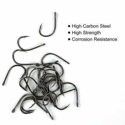 100x Chemically Sharpened Octopus Fishing Hook, Fishing Tackle 3- 12# Small Size - Aimall