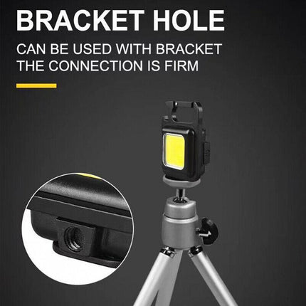 Mini Led Flashlight Portable Work Light Pocket USB Keychains Rechargeable Brigh - Aimall