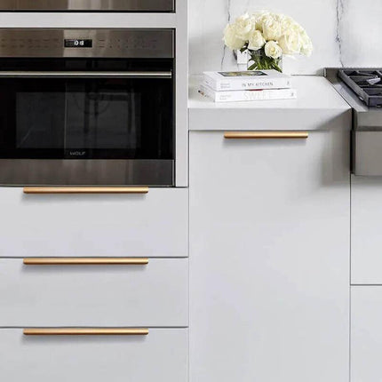Kitchen Lip Pulls Handles Cupboard Door Cabinet Drawer Rose Brass Gold Furniture - Aimall