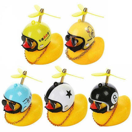 Rubber Duck Toy Car Ornaments Yellow Duck Dashboard Decorations With Helmet Jl Aimall