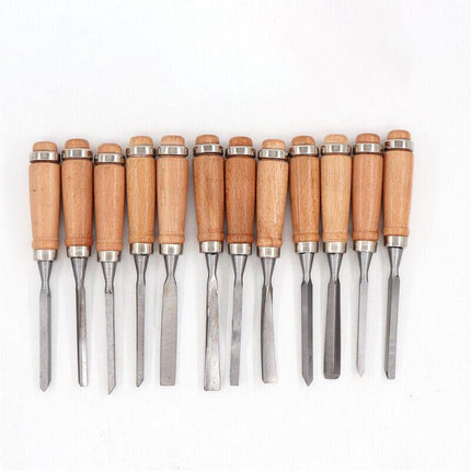 12 Wood Turning Lathe Chisel Set Woodworking Carving Woodturning Tool AU Stock - Aimall