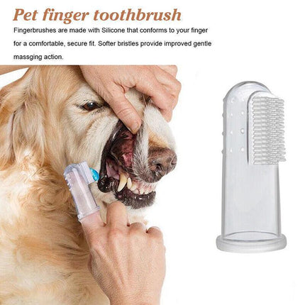 10X Soft Finger Toothbrush Pet Dog Oral Dental Cleaning Teeth Care Hygiene Brush - Aimall
