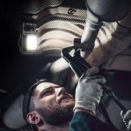 Mini Led Flashlight Portable Work Light Pocket USB Keychains Rechargeable Brigh - Aimall