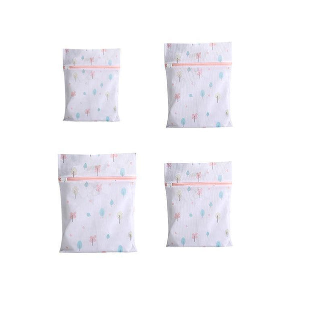 4PCS Cute Delicates Wash Bag Laundry Lingerie Bra Washing Pack Set Clothes Case - Aimall