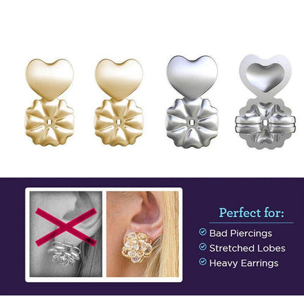 Hypoallergenic Fits Earrings Ear Support Lifts Magic Bax Backs Studs Auxiliary - Aimall