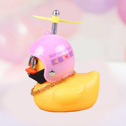 Rubber Duck Toy Car Ornaments Yellow Duck Dashboard Decorations With Helmet Jl Aimall