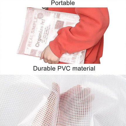 16x Mesh Zipper Pouch Document Bag Zip File Folders Organizer For A4 Size Travel - Aimall